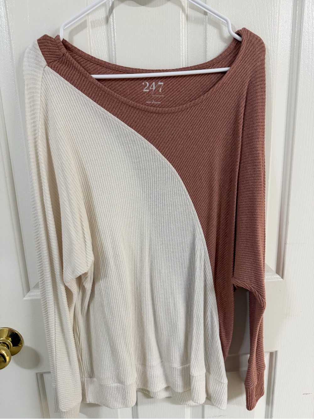 Maurices Women’s Two-Tone Ribbed Long Sleeve